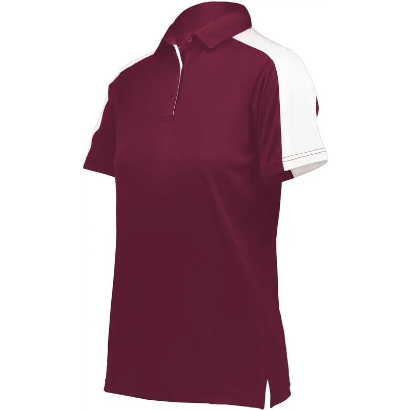 Augusta 5029 Women’s Two-Tone Vital Polo – Maroon White