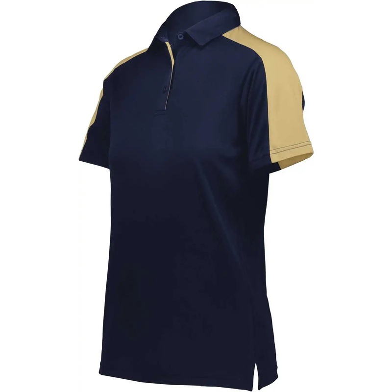 Augusta 5029 Women’s Two-Tone Vital Polo – Navy Vegas Gold