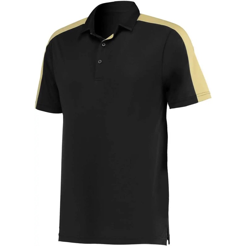 Augusta 5028 Two-Tone Vital Polo – Black Vegas Gold