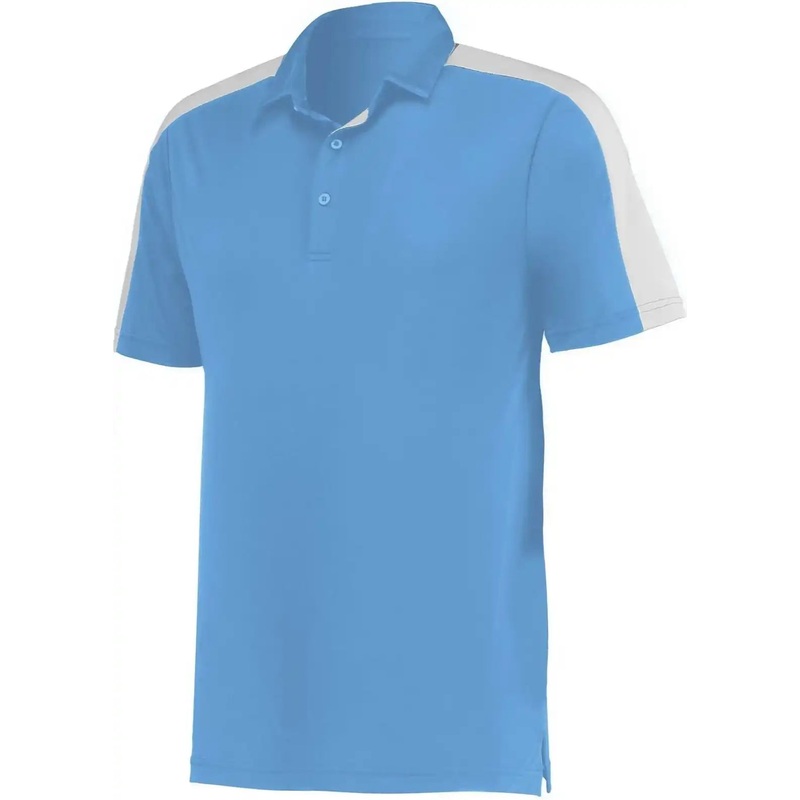 Augusta 5028 Two-Tone Vital Polo – Columbia Blue White