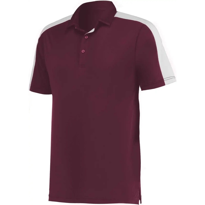 Augusta 5028 Two-Tone Vital Polo – Maroon White