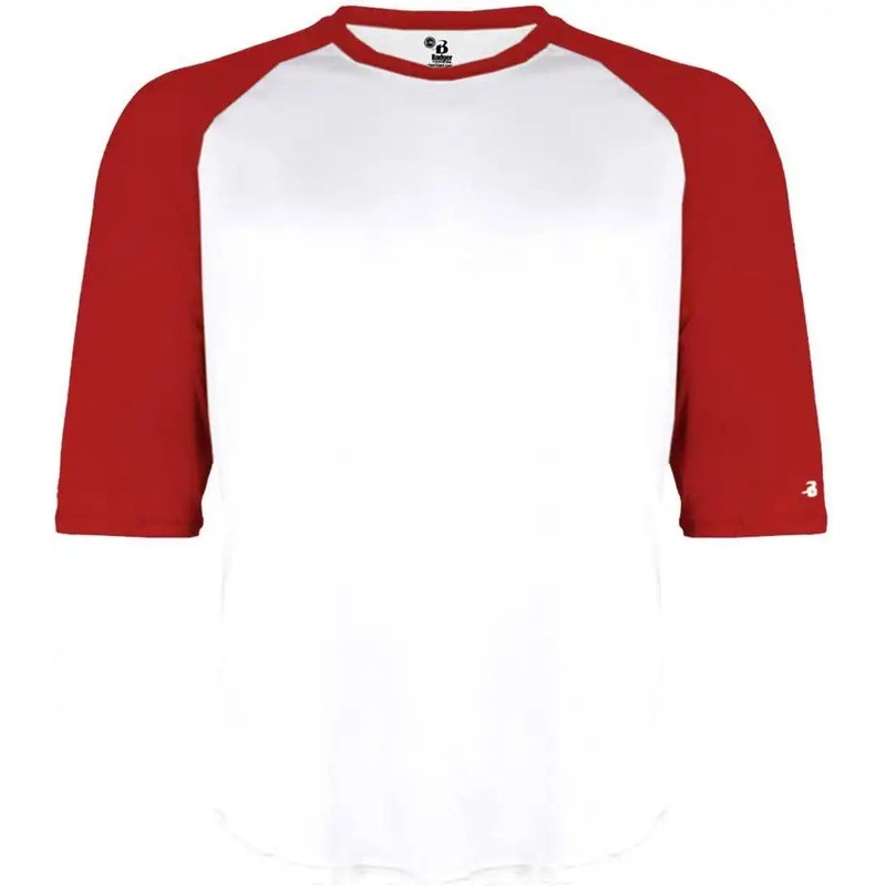 Badger Sport 2133 B-Baseball Youth Undershirt – White Red