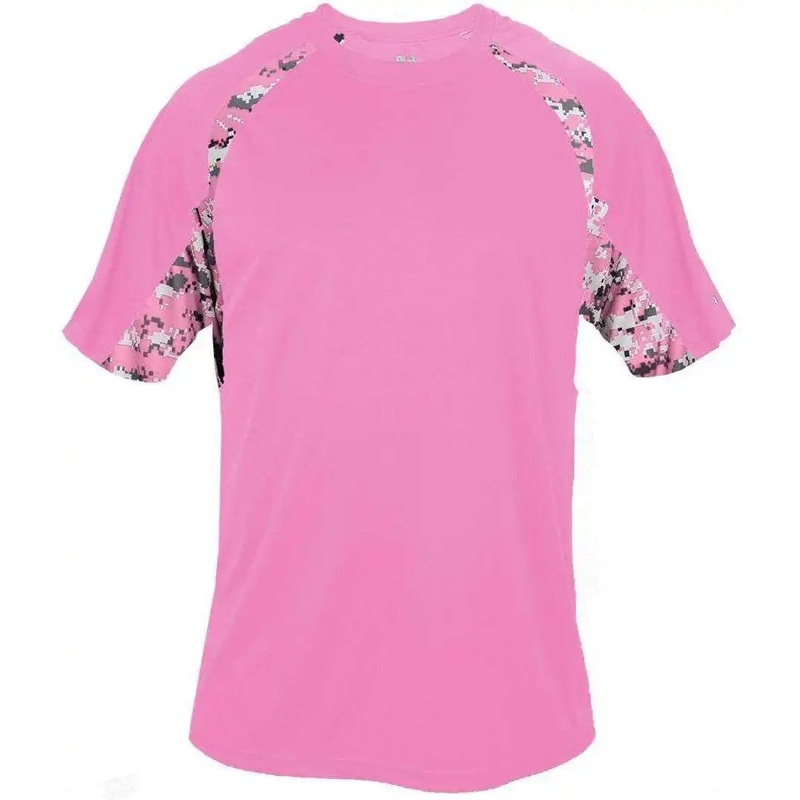 Badger Sport 4140 Digital Hook Adult Tee – Pink Pink Digital