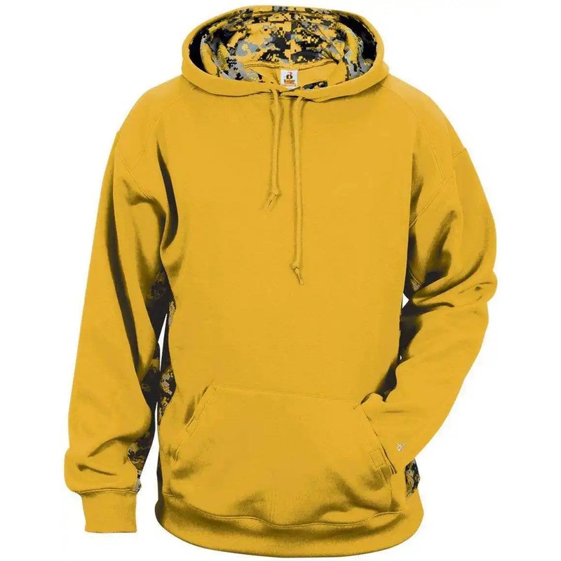 Badger Sport 1464 Adult Digital Hoodie – Gold Gold Digital