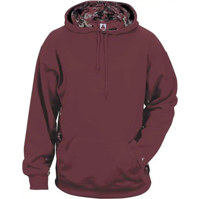 Badger Sport 1464 Adult Digital Hoodie – Maroon Maroon Digital