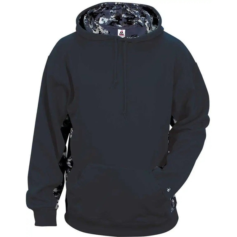 Badger Sport 1464 Adult Digital Hoodie – Navy Navy Digital