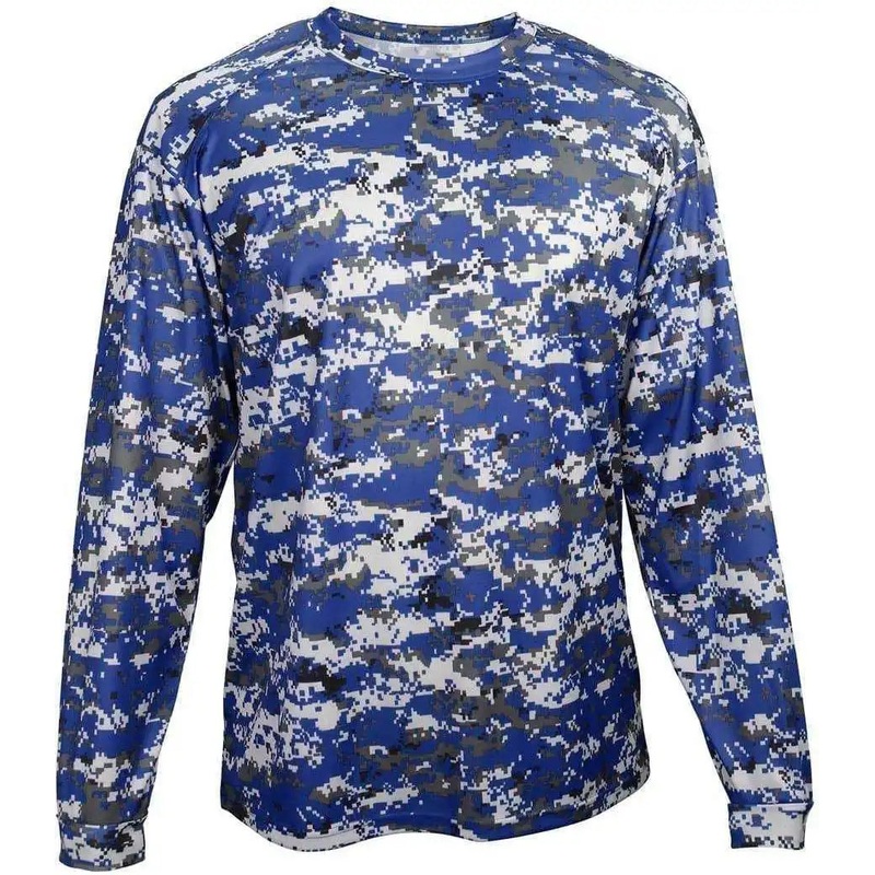 Badger Sport 2184 Digital Youth Long Sleeve Tee – Royal Camo