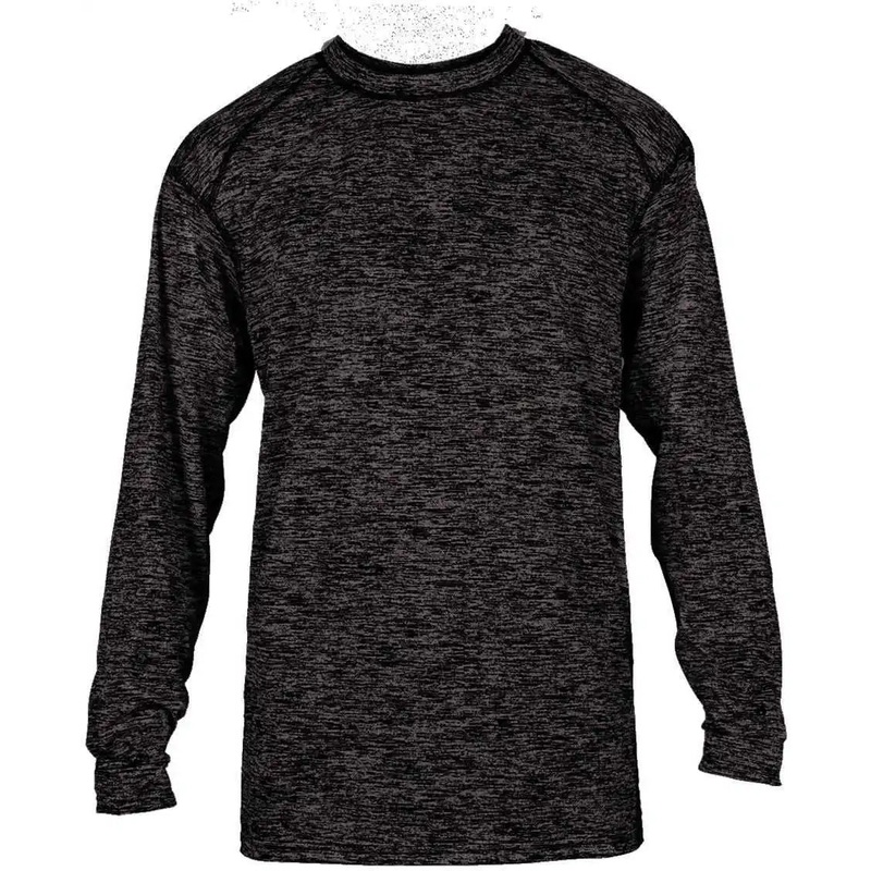 Badger Sport 4174 Tonal Blend Long Sleeve Tee – Black Blend