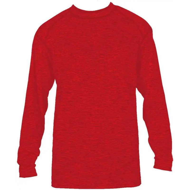 Badger Sport 4174 Tonal Blend Long Sleeve Tee – Red Blend