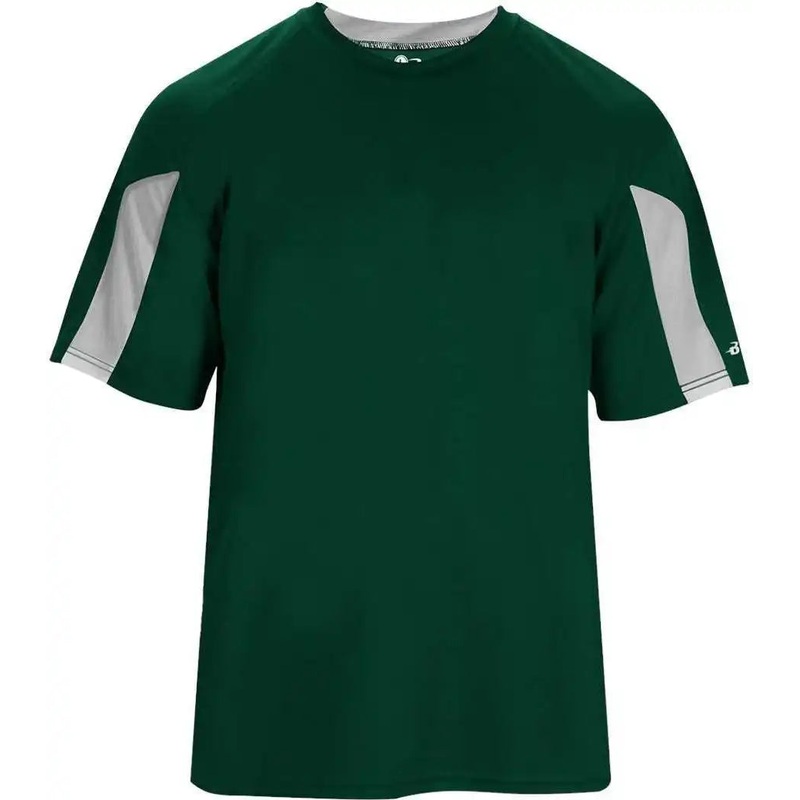 Badger Sport 4176 Striker Tee – Forest White