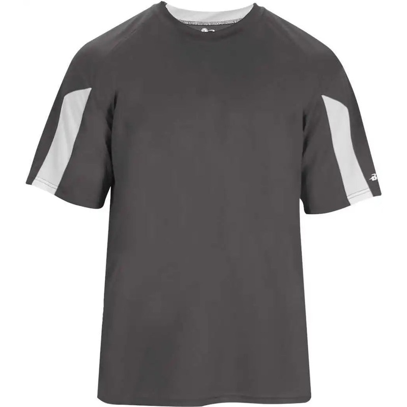 Badger Sport 4176 Striker Tee – Graphite White