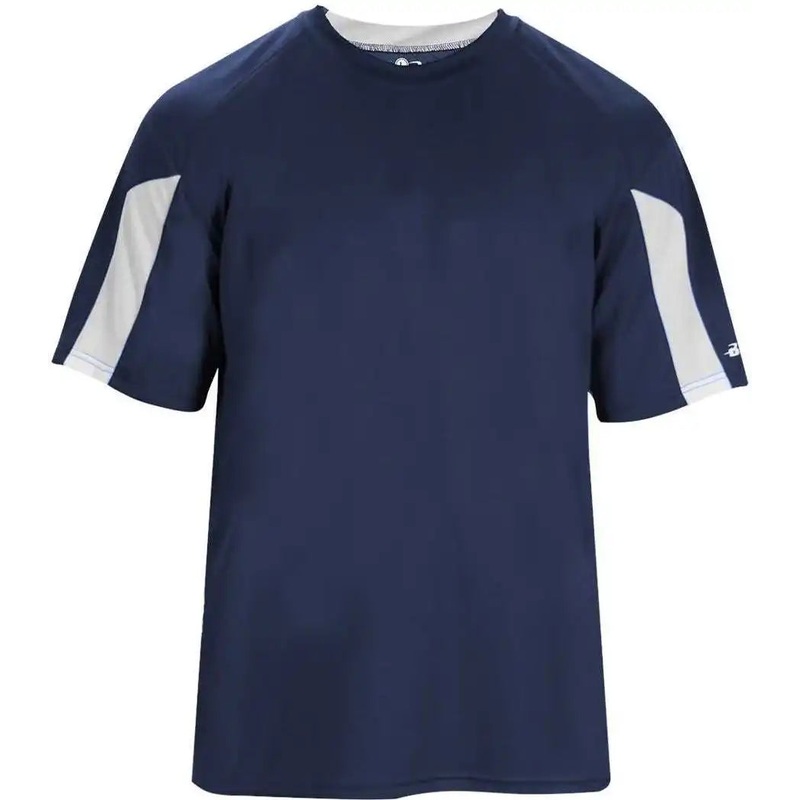 Badger Sport 4176 Striker Tee – Navy White