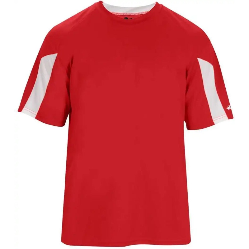 Badger Sport 4176 Striker Tee – Red White