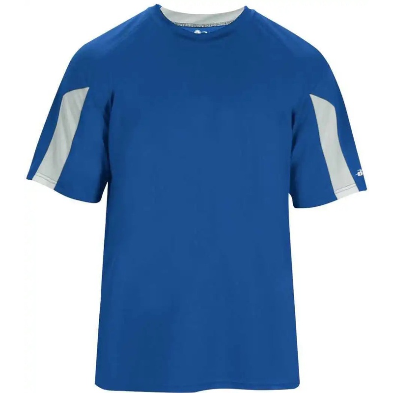 Badger Sport 4176 Striker Tee – Royal White