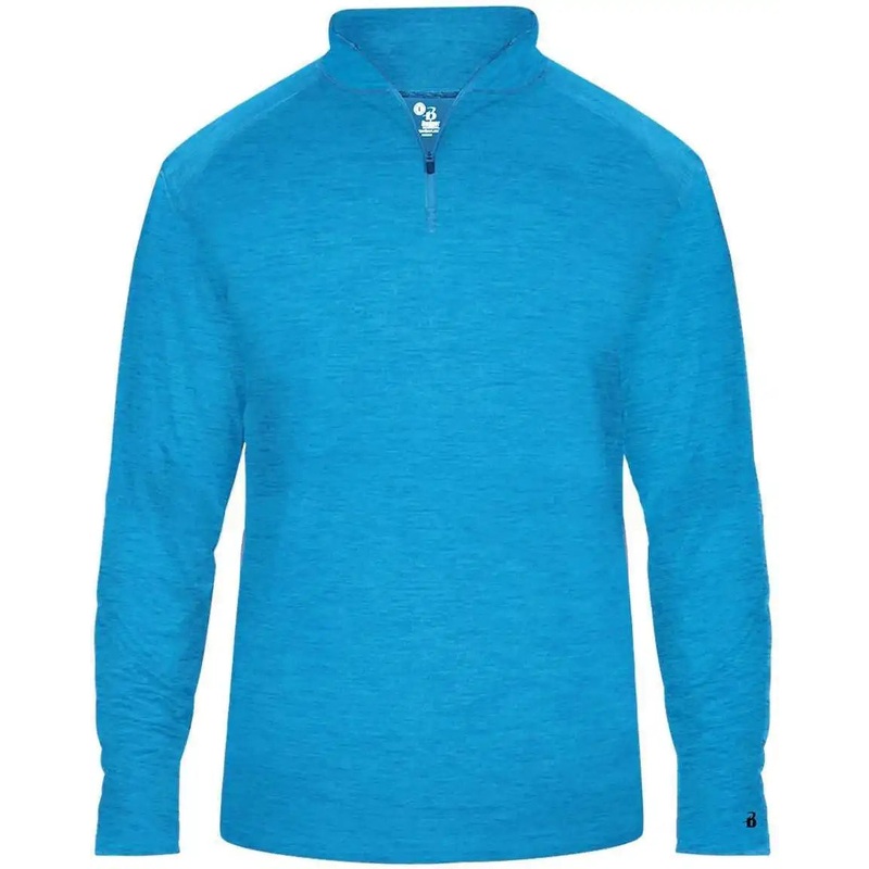 Badger Sport 4172 Tonal Blend 1/4 Zip – Columbia Blue Blend