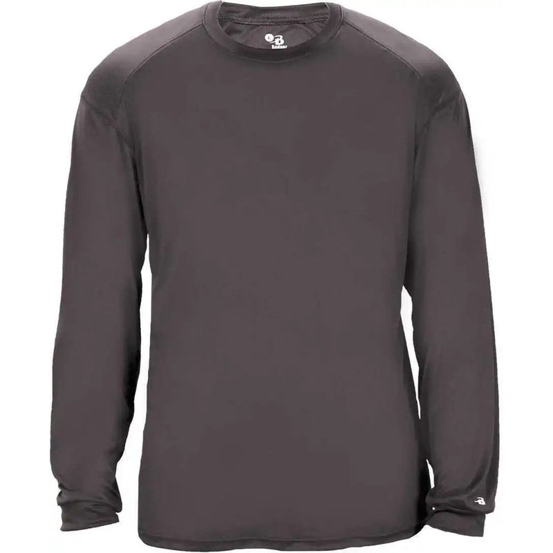 Badger Sport 2004 Ultimate Softlock Youth Long Sleeve Tee – Graphite