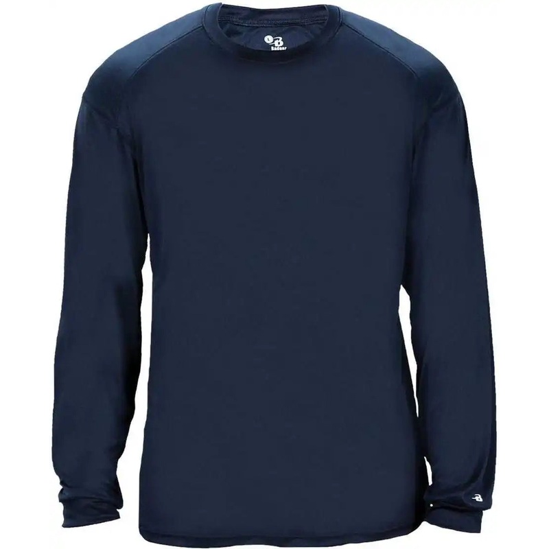 Badger Sport 2004 Ultimate Softlock Youth Long Sleeve Tee – Navy