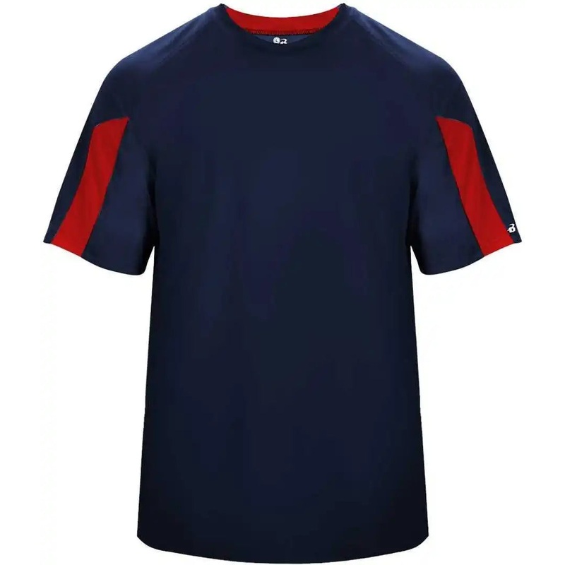 Badger Sport 4176 Striker Tee – Navy Red