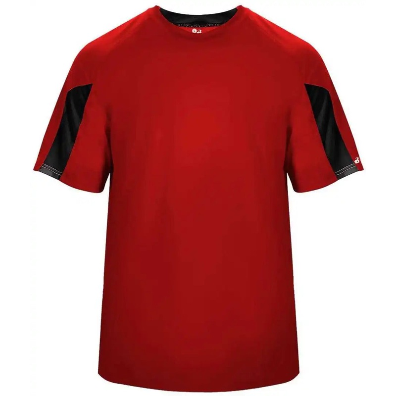 Badger Sport 4176 Striker Tee – Red Black