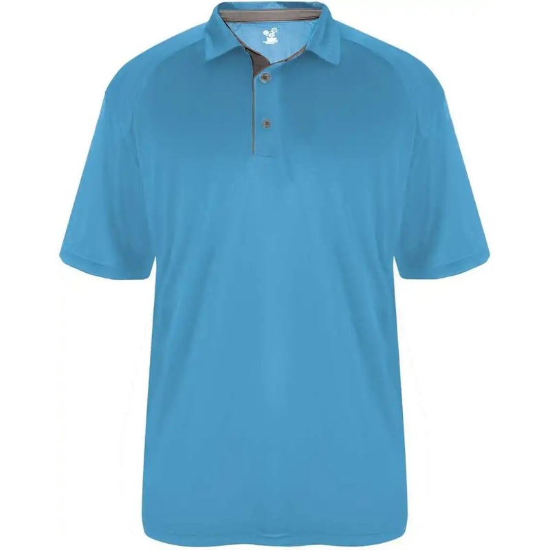 Badger Sport 4040 Ultimate Softlock Polo – Columbia Blue Graphite