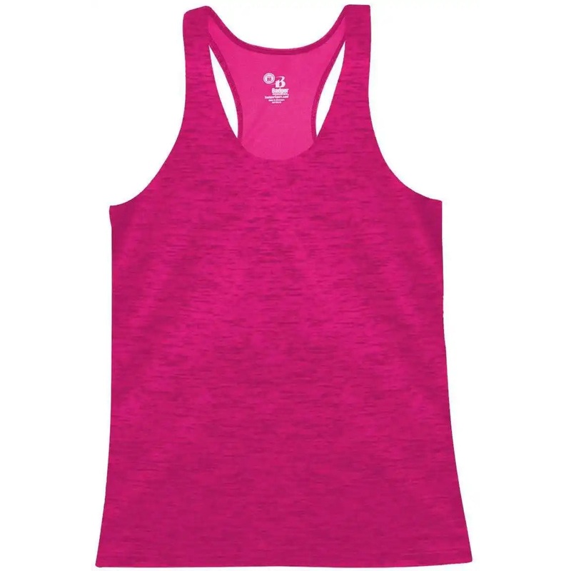 Badger Sport 4161 Tonal Blend Racerback Tank – Hot Pink Tonal Blend