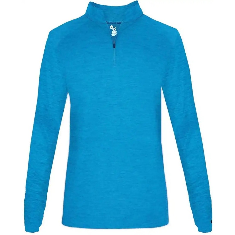 Badger Sport 4173 Tonal Blend Ladies 1/4 Zip – Electric Blue Tonal Blend