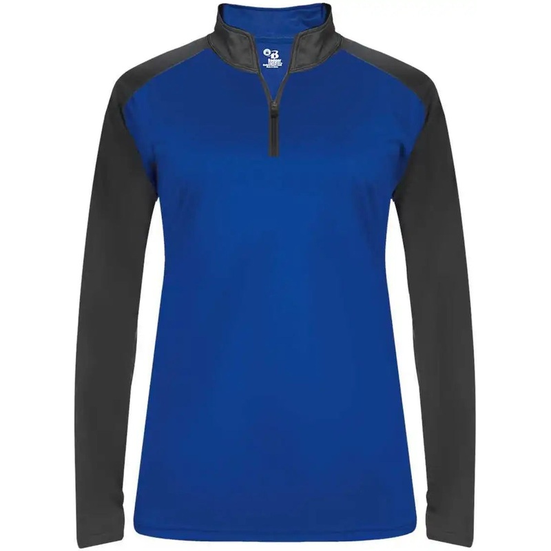 Badger Sport 4008 Ultimate Softlock Sport Ladies 1/4 Zip – Royal Graphite