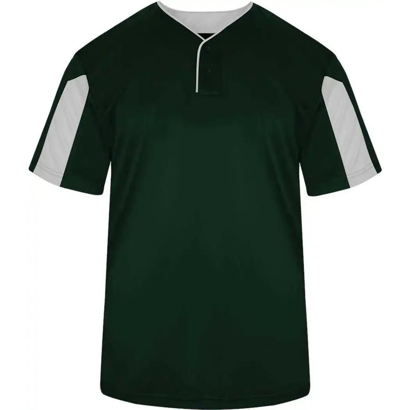 Badger Sport 7976 Striker Placket – Forest White