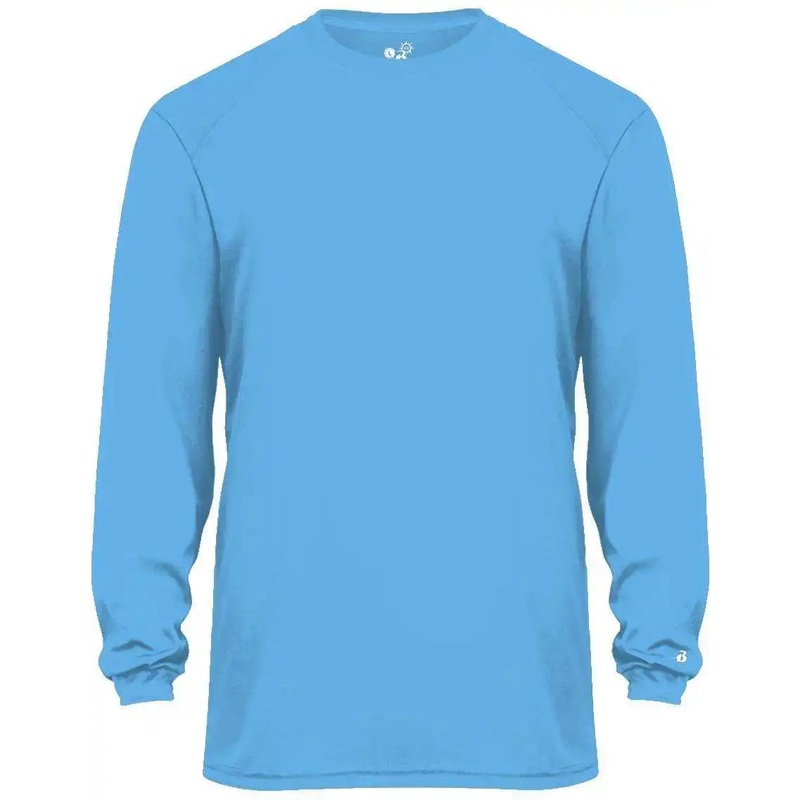 Badger Sport 2004 Ultimate Softlock Youth Long Sleeve Tee – Columbia Blue