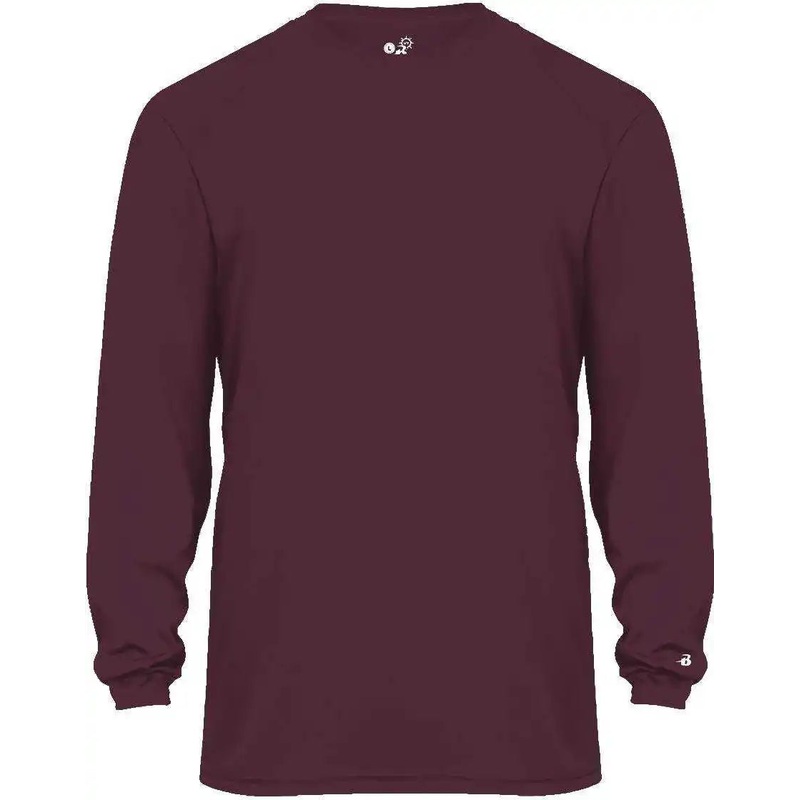 Badger Sport 2004 Ultimate Softlock Youth Long Sleeve Tee – Maroon