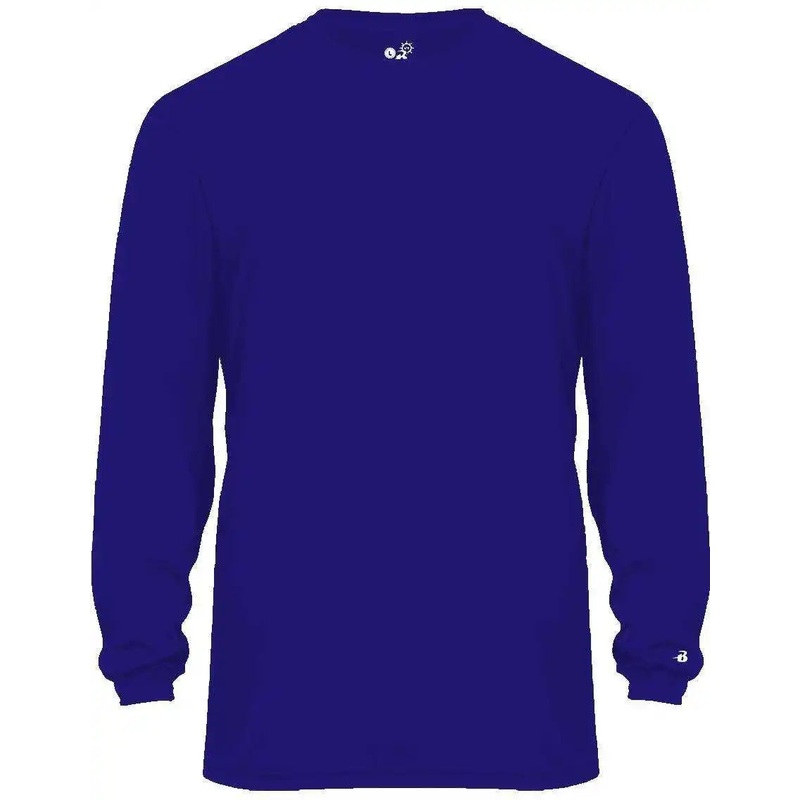 Badger Sport 2004 Ultimate Softlock Youth Long Sleeve Tee – Purple