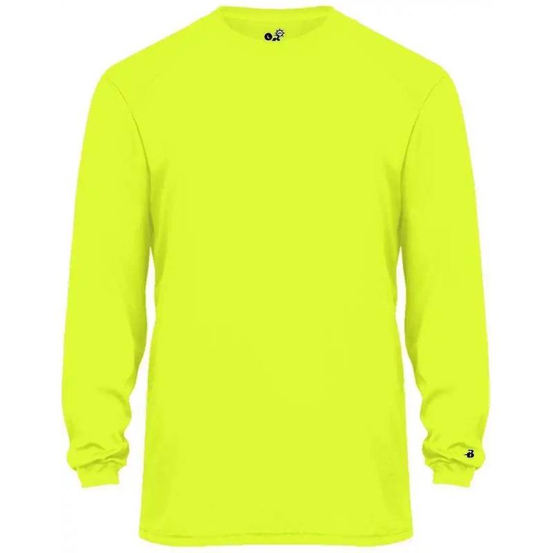 Badger Sport 2004 Ultimate Softlock Youth Long Sleeve Tee – Safety Yellow