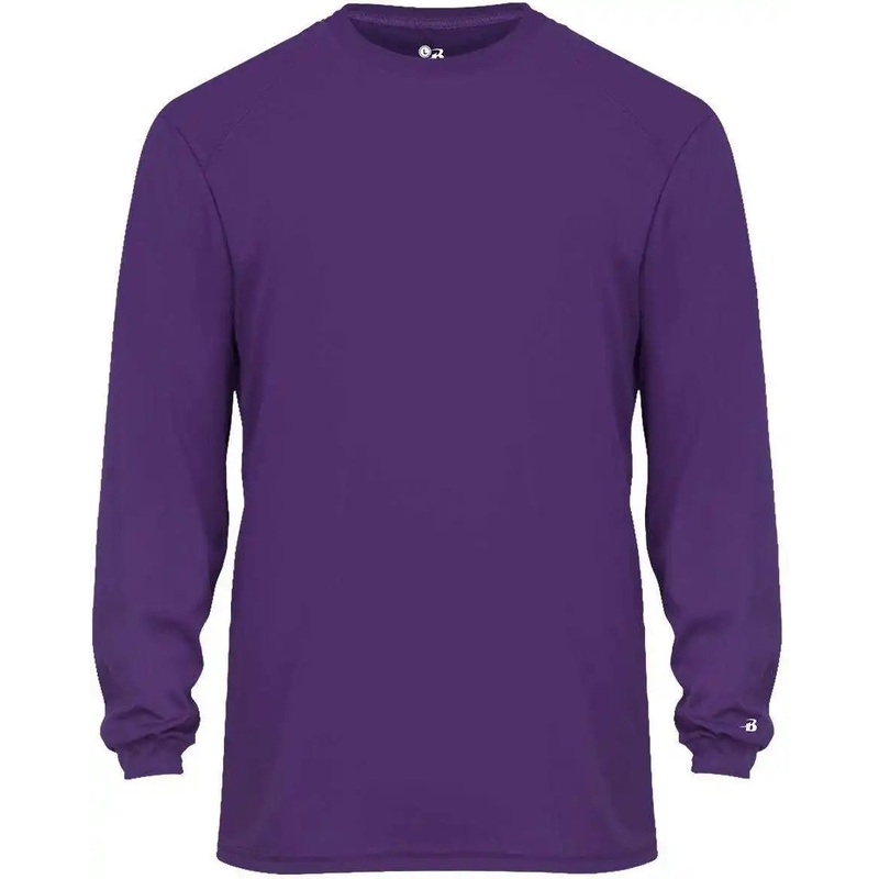 Badger Sport 2104 Youth B-Core Long Sleeve Tee – Purple