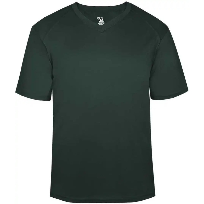 Badger Sport 4124 B-Core V-neck Tee – Forest
