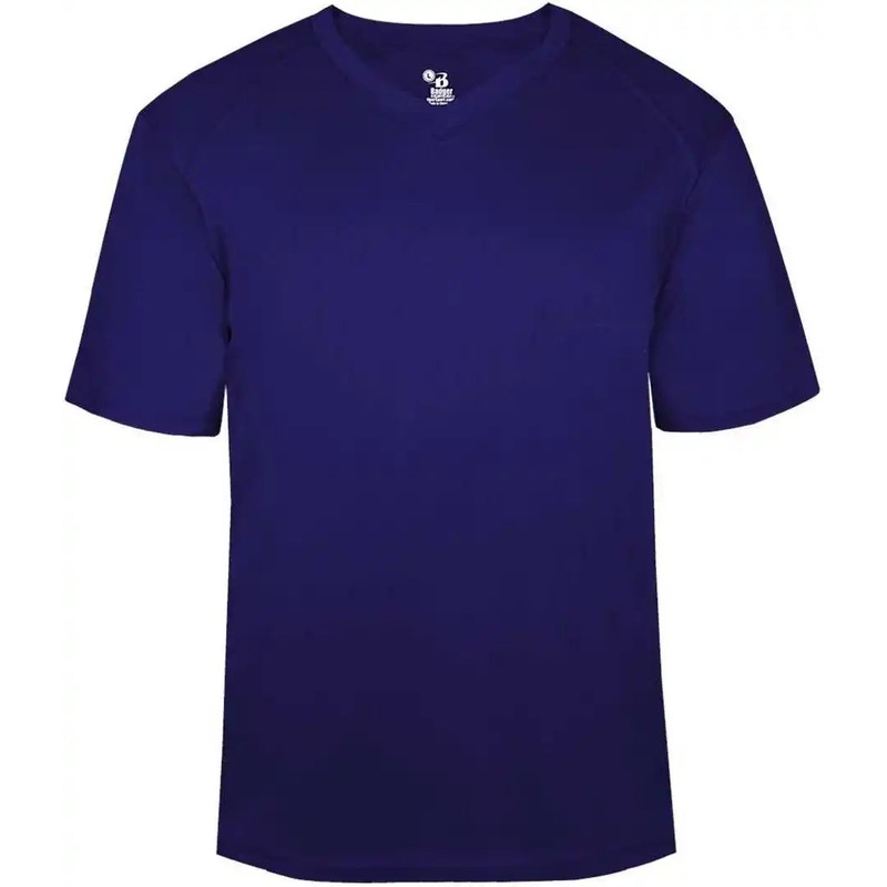 Badger Sport 4124 B-Core V-neck Tee – Purple