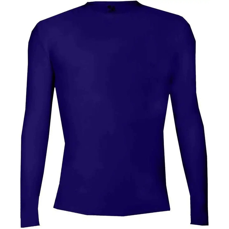 Badger Sport 2605 Pro-compression Long Sleeve Youth Crew – Purple
