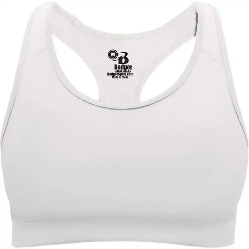 Badger Sport 2636 B-Sport Girls Bra Top – White