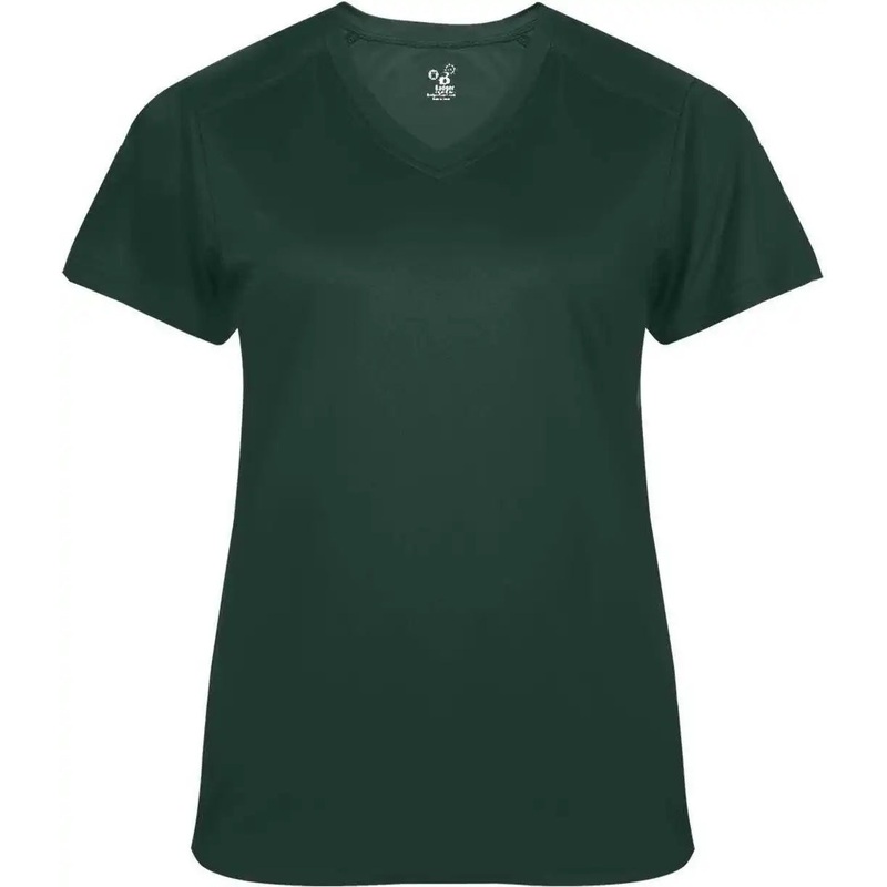 Badger Sport 4062 Ultimate Softlock Ladies V-neck Short Sleeve Tee – Forest