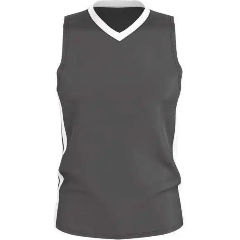 Alleson Athletic 538J Mens Single Ply Basketball Jersey – Charcoal White