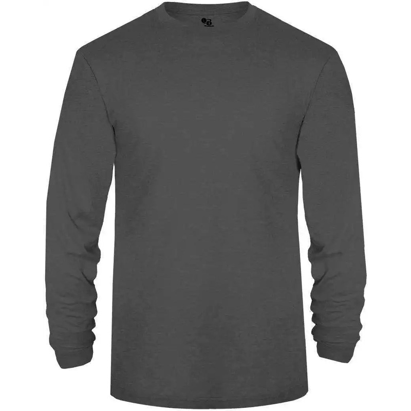 Badger Sport 4944 Tri-Blend Long Sleeve Tee – Graphite Heather