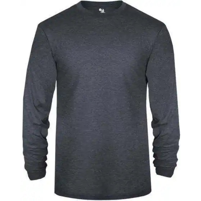 Badger Sport 4944 Tri-Blend Long Sleeve Tee – Navy Heather
