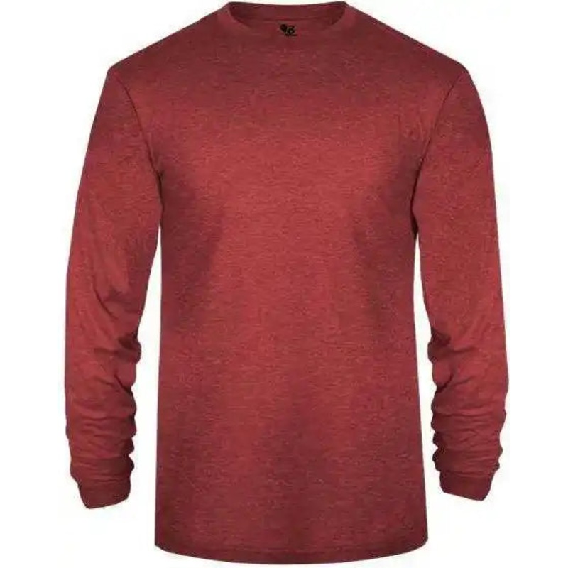 Badger Sport 4944 Tri-Blend Long Sleeve Tee – Red Heather