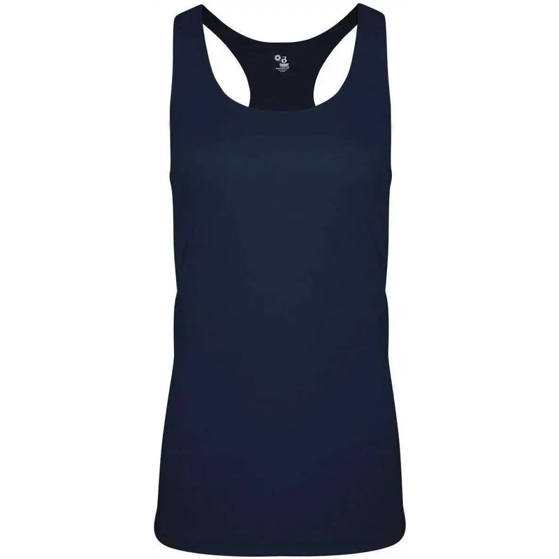 Badger Sport 4966 Tri-Blend Ladies’ Racerback Tank – Navy