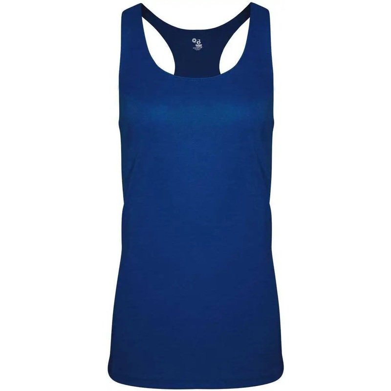 Badger Sport 4966 Tri-Blend Ladies’ Racerback Tank – Royal