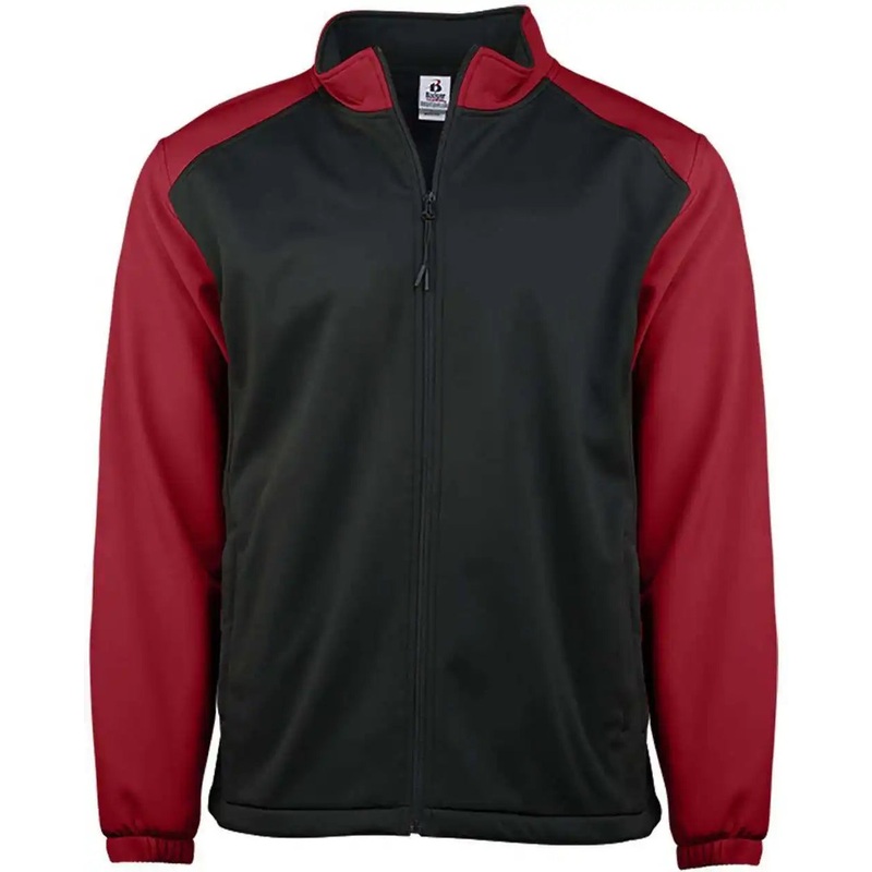 Badger Sport 7650 Sport Soft Shell Jacket – Black Red