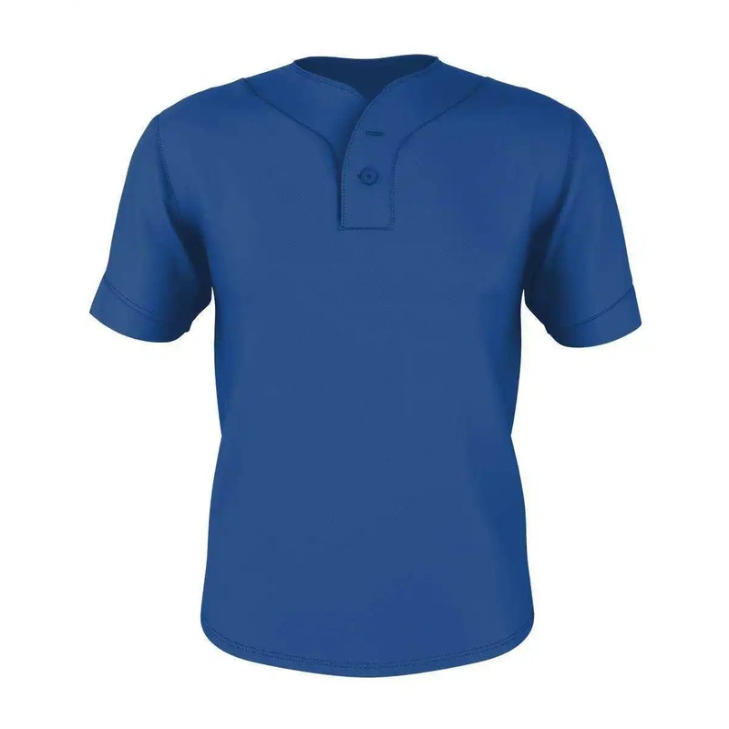 Alleson Athletic 52MTHJY Youth Two Button Mesh Baseball Jersey with Piping – Royal White
