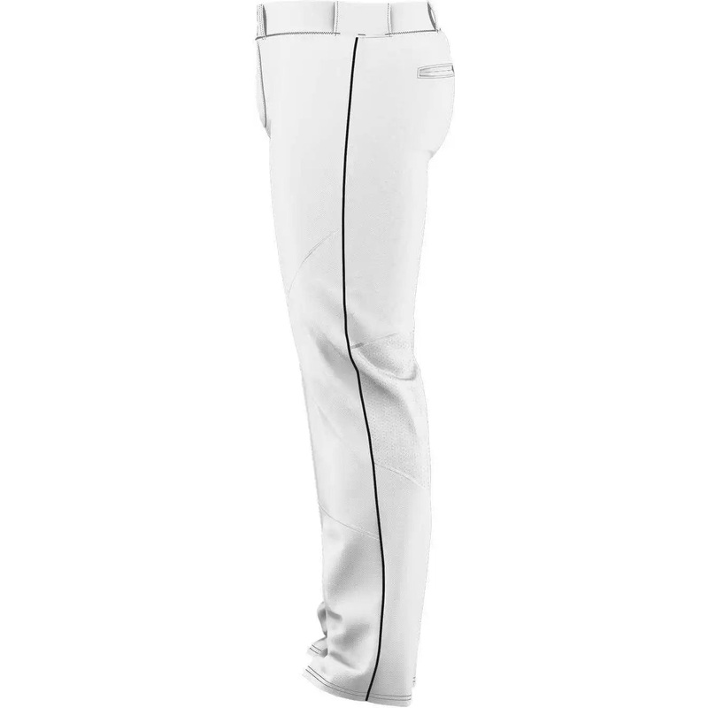 Alleson Athletic 655WLBY Youth Crush Premier Braided Baseball Pant – White Black