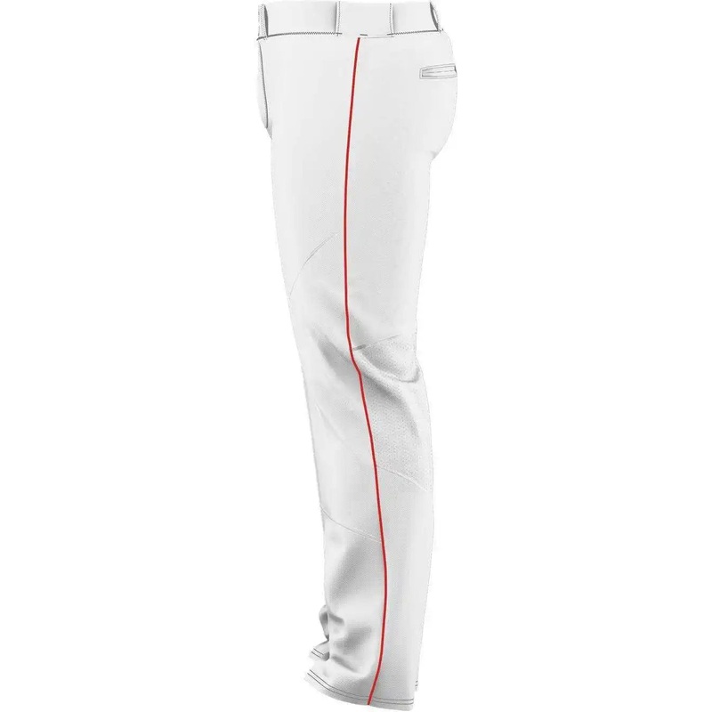Alleson Athletic 655WLBY Youth Crush Premier Braided Baseball Pant – White Red