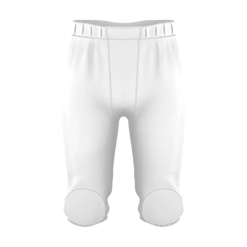 Alleson Athletic 682PY Youth Integrated Knee Pad Football Pant – White