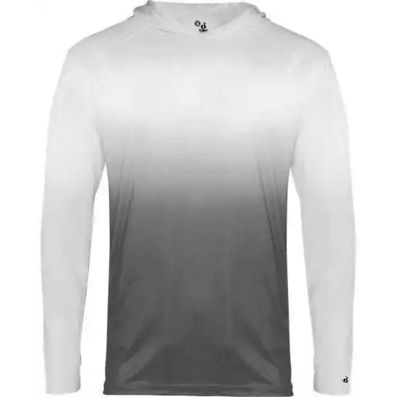 Badger Sport 2205 Ombre Youth Hoodie Tee – Graphite Ombre